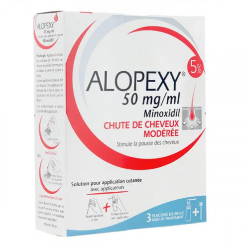 PIERRE FABRE ALOPEXY 5% MINOXIDIL Hair Loss Treatment 3x60ml - $51.50