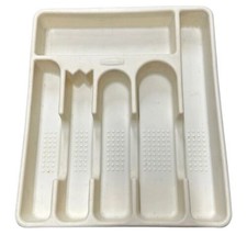 VTG 1994 Rubbermaid Silverware Flatware Utensil Tray Almond Beige 6 Slot... - £7.95 GBP