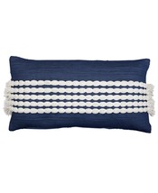 Lush Decor Linear Dotted Decorative Pillow,Off White/Navy,13 X 24 - £31.65 GBP