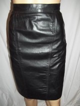 David Benjamin Womans&#39; Black Leather Skirt - Size: 3/4 - $29.99