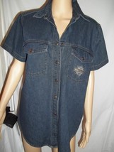 Womans&#39; Harley Davidson Jean Half Sleeve Shirt- Size: Large-Like New/Pre-Owned - £35.39 GBP