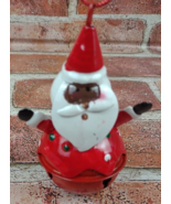 Santa Claus Christmas Jingle Ornament Tin Decoration Novelty Durable Dec... - $12.55