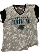 Short Sleeve Teens V Neck Camo Carolina Panthers - $14.99