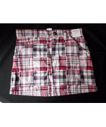Gymboree Red &amp; White Blue Skirt Girls size 6 Madras Plaid NEW - $21.23 CAD