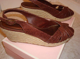 Michelle D 8.5 M Wedge Sandals Brown Cafe NIB - $49.99