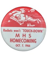 Mankato Scarlets Vintage Pin Button Football Minnesota 1966 MHS Homecomi... - $24.95