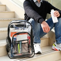 Huge Clear Backpack for Men Women School Bag See Through Bookbag Heavy D... - £31.37 GBP