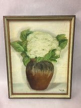 Flower In Pot- Oil On Canvas Masonite Signed Raymon Da Cassata - £17.51 GBP