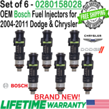 BRAND NEW Genuine Bosch x6 Fuel Injectors for 2004-2010 Chrysler Cirrus 3.5L V6 - £202.72 GBP