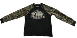 Gas Monkey Garage Black Crew Neck w/ Camouflage Long Sleeves Men&#39;s Thermal: Sz-L - £14.76 GBP