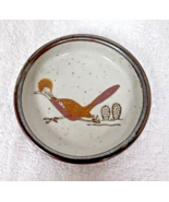 1970's Speckled Pottery Roadrunner Bird Trinket Change Dish Ashtray Coaster - $14.36