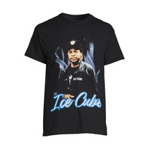 Ice Cube Men&#39;s Black T-Shirt Blue Flame Size Large 42-44 Retro Hip Hop R... - £5.38 GBP