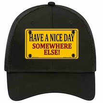 Have a Nice Day Novelty Black Mesh License Plate Hat - £22.92 GBP