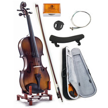 NEW Solid Maple Spruce Fiddle Violin 1/8 Size w Case Bow Rosin String VN201 - £64.13 GBP