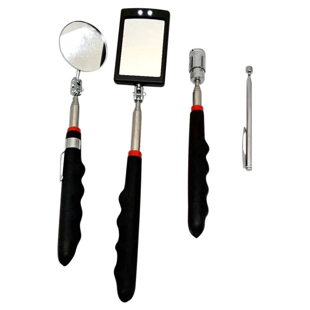 Engine Chis Inspection Auto Repair Mirror Four-piece Set Of Multi-directional Fo - £76.85 GBP