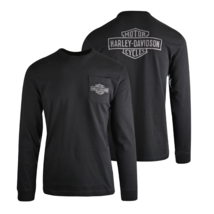 Harley-Davidson Men&#39;s T-Shirt Black Pocket Tee (S66) - £28.45 GBP