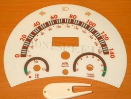 1998-2004 VW Beetle Bug Manual White Glow Through Gauges 140mph Red Accent - $9.89