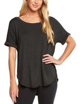 NEW Matty M Ladies&#39; Short Sleeve Comfy Shirt Charcoal - $4.49