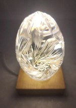 Vintage Gorham Clear Cut Crystal Victorias Garden Egg Paperweight 3.5&quot; U1 - £31.45 GBP