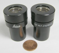 Leitz Wetzlar Microscope Eyepieces 15X W.F.    2 count - $99.99
