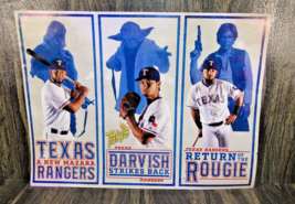 Vintage Texas Rangers Star Wars SGA Poster Takis Rare HTF Mazara Rougie Darvish - £19.82 GBP