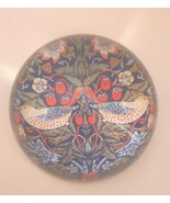 Crystal Paperweight - William Morris Design &quot;Strawberry Thief&quot; - 80mm di... - £15.60 GBP