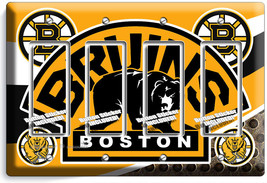 Boston Bruins Hockey Team Logo 4 Gfi Light Switch Wall Plate Cover Room Hd Decor - £16.39 GBP