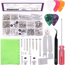 Swpeet 263 Pc. Electric Guitar Screw Kit (9 Types) With Springs And Guitar - $39.95