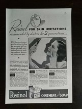 Vintage 1935 Resinol Ointment and Soap Full Page Original Ad 122 - £5.24 GBP