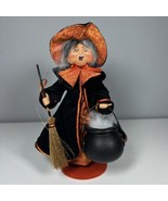 Annalee WITCH HAG With Double Double Toil and Trouble Pot And Broom 10&quot; ... - £19.46 GBP