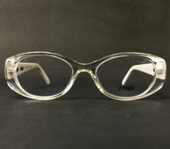 Fendi Eyeglasses Frames F907 000 White Clear Round Full Rim 49-17-135 - $41.86