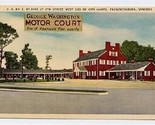 George Washington Motor Court Fredricksburg VA Postcard - £9.34 GBP