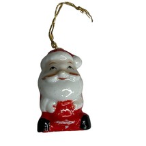 Vintage Commodore Santa Claus Christmas Figurine Bell Japan Porcelain Ornament - £23.10 GBP