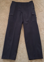 Men&#39;s 38x32 DICKIES Black Straight Cargo Twill Trouser Work Wear Pants - $16.49