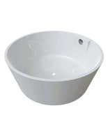 DAX Round 57&quot; Freestanding Acrylic Tub - White - £1,289.72 GBP