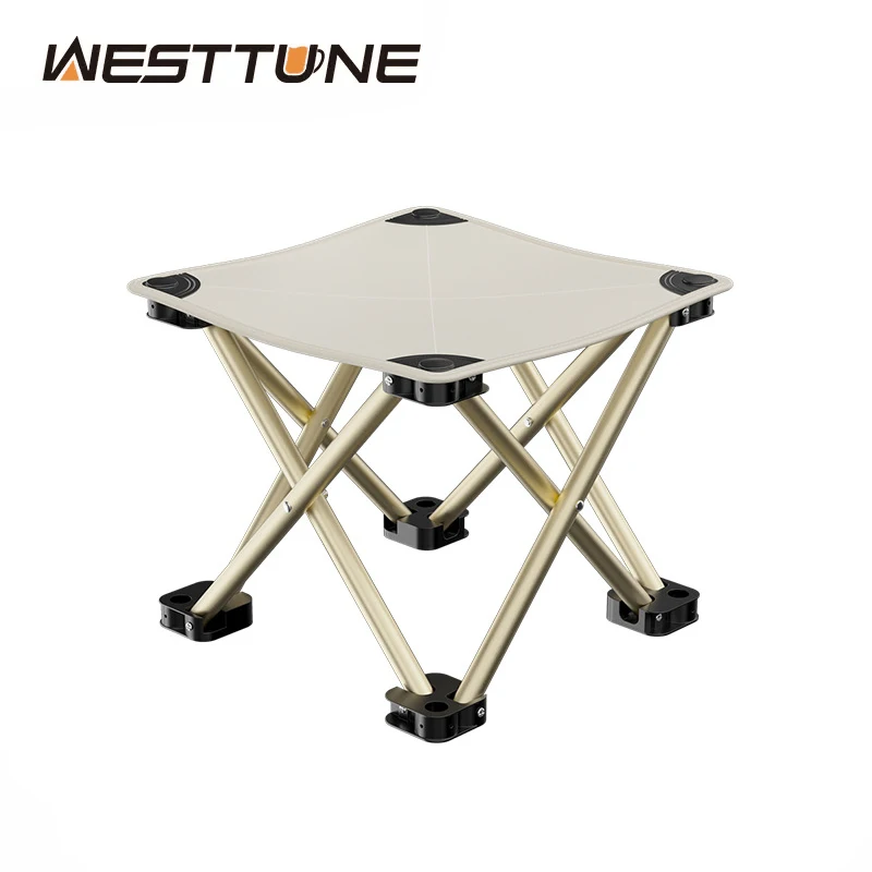 Outdoor Portable Folding Stool Camping Collapsible Foot Stool Hiking Beach - £18.60 GBP+
