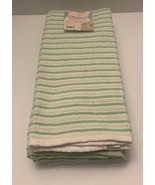 PANTRY KITCHEN TOWELS (3) white and green 16 X 26 100% COTTON  NWT - £9.50 GBP