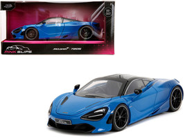 McLaren 720S Blue and Dark Blue with Black Top &quot;Pink Slips&quot; Series 1/24 Diecast - £32.83 GBP