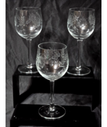 Vintage INDIANA GLASS / COLONY Crystal Etched Daisy 8&quot; Water Goblet - Se... - $23.21 CAD