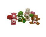 LOT OF 4 VINTAGE 1983 CARE BEARS PVC TOY FIGURES GOOD LUCK LOVE A LOT GRAMS - $28.50
