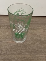 Stone&#39;s IPA green hopps collectible pint glass craft beer Brewery - $19.99