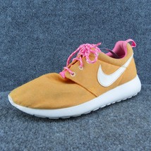 Nike Youth Girls Sneaker Shoes Orange Fabric Lace Up Size 6 Medium - $29.69