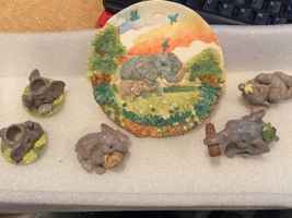 1997 Popular Imports Elephants 6 Piece Set *Pre-Owned/No Box* BT2 - $12.99