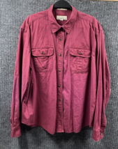 VTG Cabelas Shirt Mens XL Red Soft Canvas Trail Button Down Workwear Outdoors - £20.82 GBP
