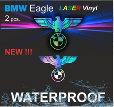 BMW style Laser Eagle German Decal Stickers logo car x-2 pcs Set - $13.10