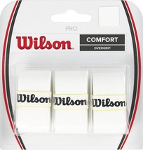 Wilson - WRZ4014WH - COMFORT Tennis Pro Racquet Pack of 3 Overgrip - White - £23.59 GBP