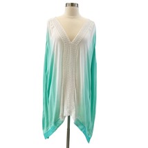 NEW Green Dragon Womens S Gauzy Swimsuit Coverup Dip Dye Kimono Sleeve Beachy - £25.84 GBP
