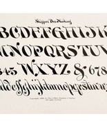 Shippers Box Marking Font Example 1899 Victorian Craft Drawing Ephemera ... - $27.10 CAD