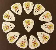 Spongebob Squarepants Guitar Picks (12 picks) - £7.95 GBP