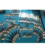ANTIQUE THAILAND SIAM EMBOSSED WOOD BRASS CUTLERY SET 80 PCS  - £740.09 GBP